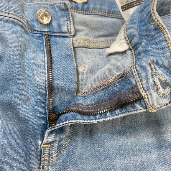 Levi's Classic Blue Straight Leg Jeans with Distressed Details - Picture 8 of 12